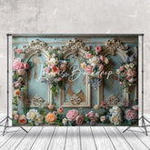 Lofaris Vintage Wall Floral Arch Door Wedding Backdrop